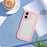 For iPhone 16 Case Wavy Edge Design PC + TPU Shockproof Phone Cover - Pink - 3