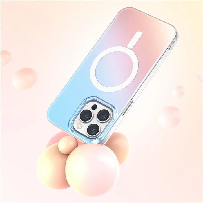 For iPhone 14 Pro Case Compatible with MagSafe Laser Gradient Effect TPU+PC Phone Cover - 3