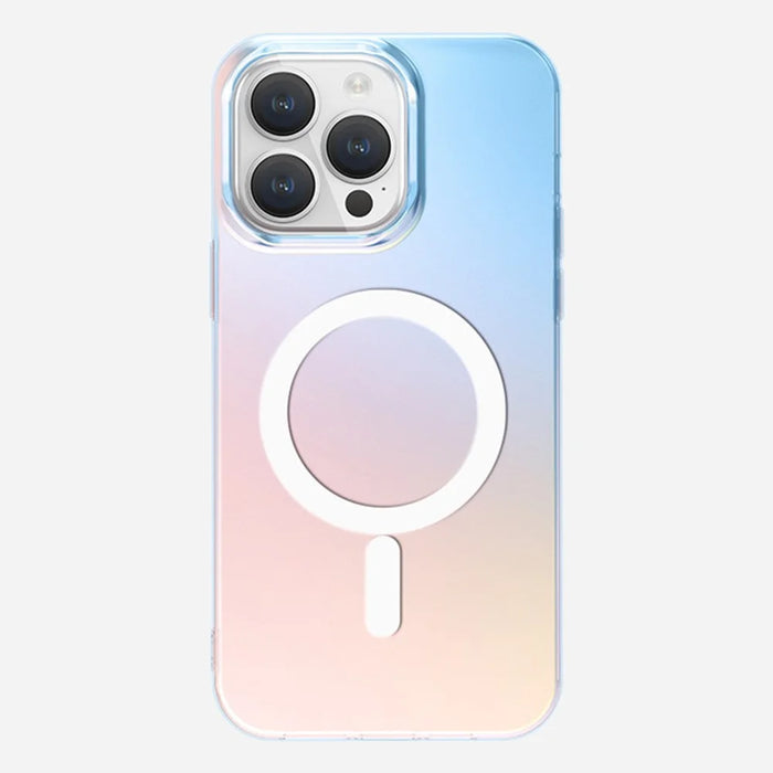 For iPhone 14 Pro Case Compatible with MagSafe Laser Gradient Effect TPU+PC Phone Cover - 4