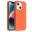 QIALINO Protective Case for iPhone 14 Shockproof Magnetic Case Genuine Leather Coated Anti-Fall Phone PC Cover - Orange - 1