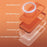 QIALINO Protective Case for iPhone 14 Shockproof Magnetic Case Genuine Leather Coated Anti-Fall Phone PC Cover - Orange - 2