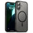 For iPhone 16 Case Matte PC+TPU Phone Cover Compatible with MagSafe - Black - 1