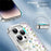 For iPhone 16 Pro Case Flower Series TPU+PC Phone Cover Compatible with MagSafe - Transparent - 4