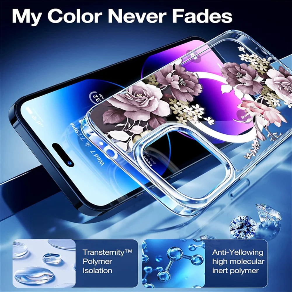 For iPhone 16 Pro Case TPU+PC Phone Cover Compatible with MagSafe - 6