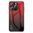 For iPhone 16 Pro Max Case Anti-Scratch Tempered Glass + PC+TPU Phone Cover - Gradient Red Black - 1