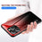 For iPhone 16 Pro Max Case Anti-Scratch Tempered Glass + PC+TPU Phone Cover - Gradient Red Black - 4