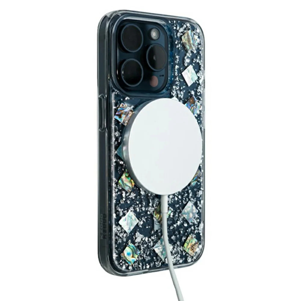 KZDOO Mag Flash Series for iPhone 16 Pro Max Case Compatible with MagSafe Seashell Shining TPU+PC Phone Cover - Rose Gold - 5