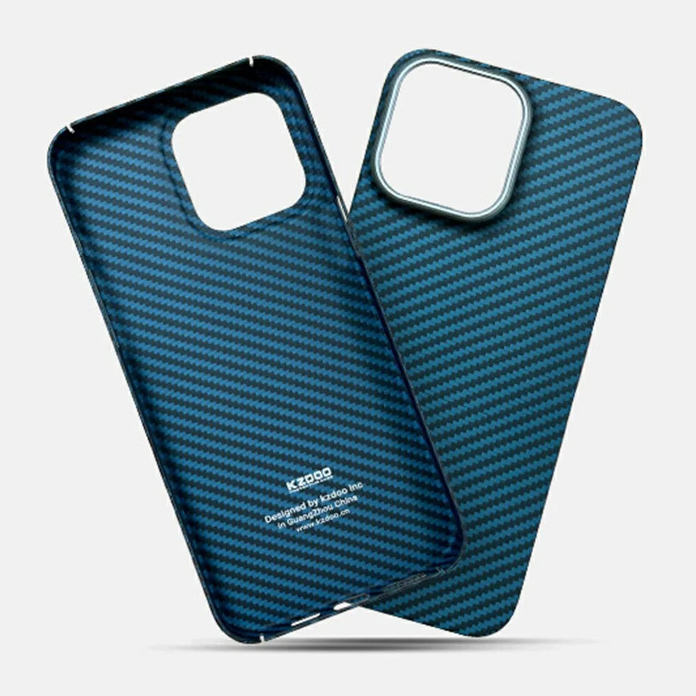 KZDOO For iPhone 16 Pro Max Case Aramid Fiber Anti-Drop Phone Cover - Green - 3