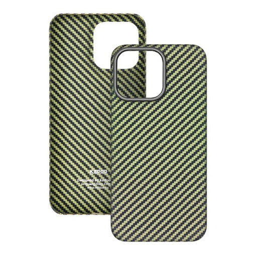 KZDOO For iPhone 16 Pro Case Aramid Fiber Phone Cover Support Wireless Charging - Green - 2