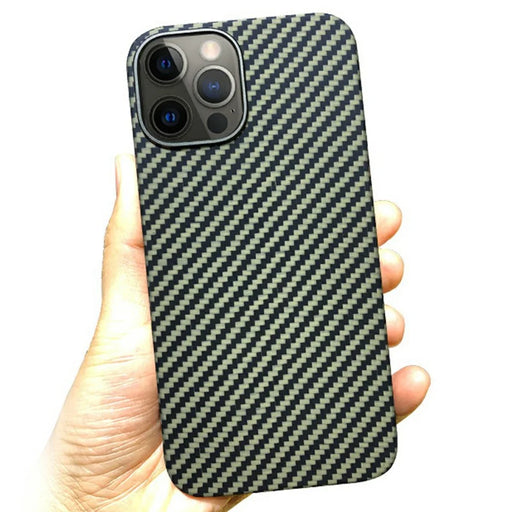 KZDOO For iPhone 16 Pro Max Case Aramid Fiber Phone Cover Support Wireless Charging - Green - 1