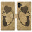 For iPhone 16 Plus Case Heart Cat Folding Stand PU Leather Phone Cover - Light Brown - 1