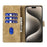 For iPhone 16 Plus Case Heart Cat Folding Stand PU Leather Phone Cover - Light Brown - 2