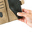 For iPhone 16 Plus Case Heart Cat Folding Stand PU Leather Phone Cover - Light Brown - 6