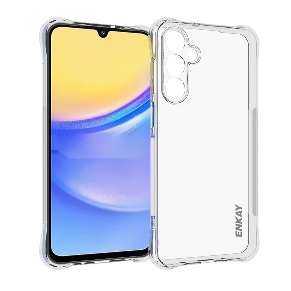 ENKAY HAT PRINCE For Samsung Galaxy A16 5G / A16 4G Clear Phone Case   Shockproof Anti-Slip TPU Cover - Transparent - 1