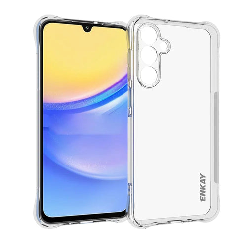 ENKAY HAT PRINCE For Samsung Galaxy A16 5G / A16 4G Clear Phone Case   Shockproof Anti-Slip TPU Cover - Transparent - 1