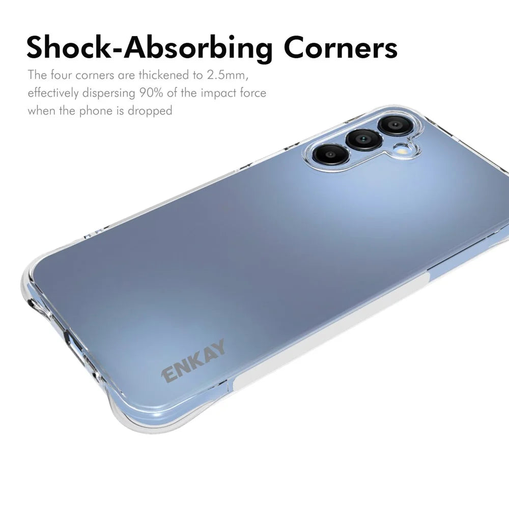 ENKAY HAT PRINCE For Samsung Galaxy A16 5G / A16 4G Clear Phone Case   Shockproof Anti-Slip TPU Cover - Transparent - 2
