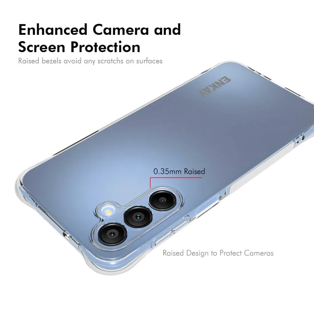 ENKAY HAT PRINCE For Samsung Galaxy A16 5G / A16 4G Clear Phone Case   Shockproof Anti-Slip TPU Cover - Transparent - 3