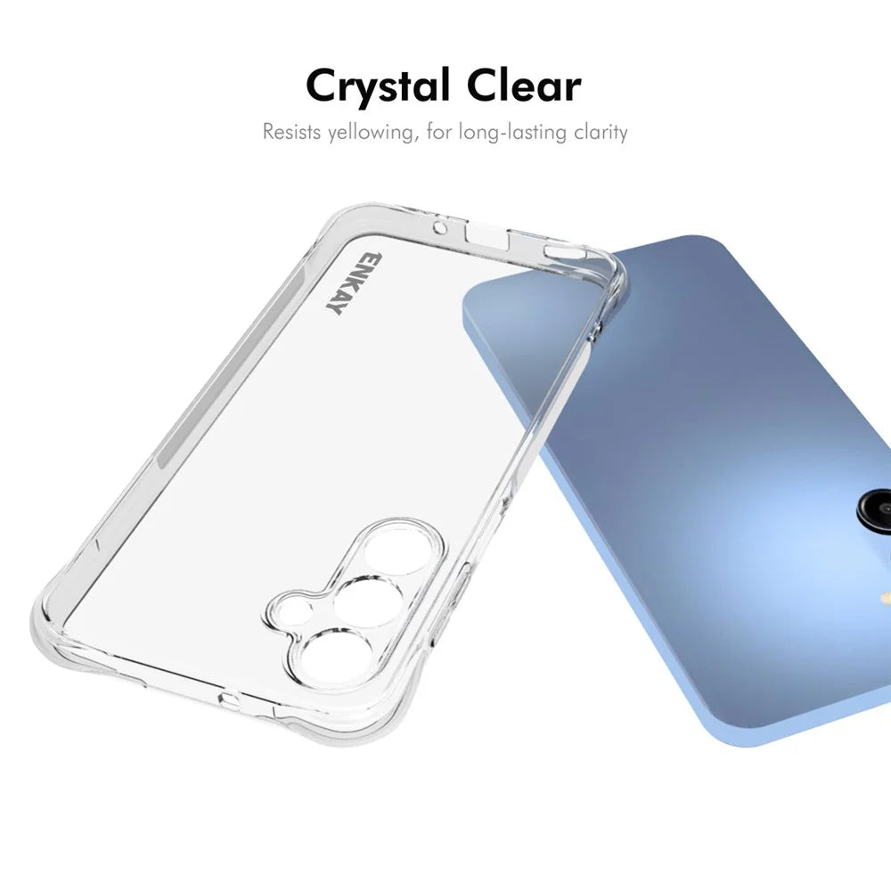 ENKAY HAT PRINCE For Samsung Galaxy A16 5G / A16 4G Clear Phone Case   Shockproof Anti-Slip TPU Cover - Transparent - 5