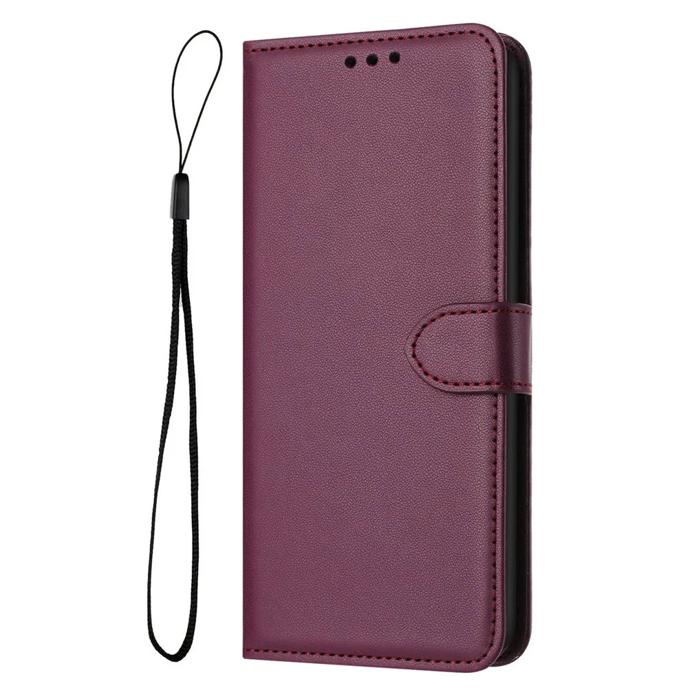 For Samsung Galaxy A26 5G / A16 5G / A16 4G Wallet Phone Case Leather Stand Cover with Strap - Purple - 7