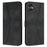 For Samsung Galaxy A06 4G Case Triangle Imprinted Anti-Scratch Phone Wallet Cover - Black - 1