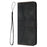 For Samsung Galaxy A06 4G Case Triangle Imprinted Anti-Scratch Phone Wallet Cover - Black - 7