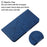 For Samsung Galaxy A06 4G Leather Case Line Pattern Wallet Phone Cover - Blue - 4