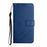 For Samsung Galaxy A06 4G Leather Case Line Pattern Wallet Phone Cover - Blue - 6