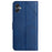 For Samsung Galaxy A06 4G Leather Case Line Pattern Wallet Phone Cover - Blue - 7