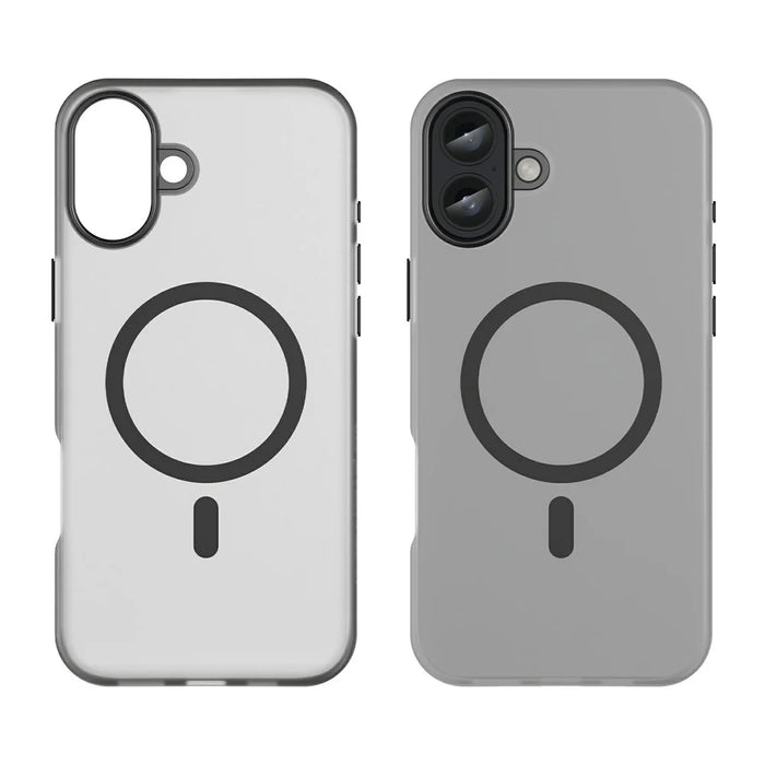 For iPhone 16 Plus Case Compatible with MagSafe TPU + PC Slim Matte Translucent Phone Cover - Black - 2