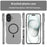 For iPhone 16 Plus Case Compatible with MagSafe TPU + PC Slim Matte Translucent Phone Cover - Black - 3