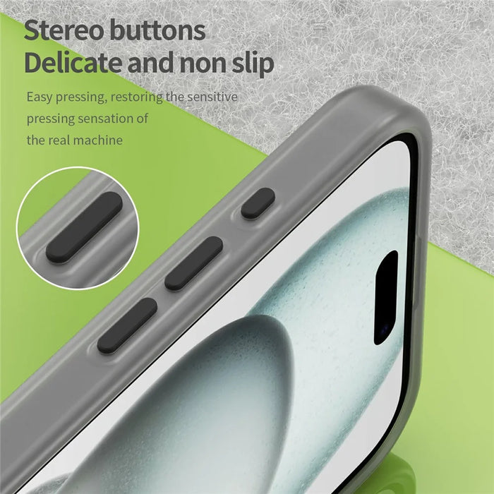 For iPhone 16 Plus Case Compatible with MagSafe TPU + PC Slim Matte Translucent Phone Cover - Black - 7