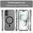 For iPhone 16 Case Compatible with MagSafe TPU + PC Slim Matte Translucent Phone Cover - Black - 3