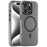 For iPhone 16 Pro Case Compatible with MagSafe TPU + PC Slim Matte Translucent Phone Cover - Black - 1