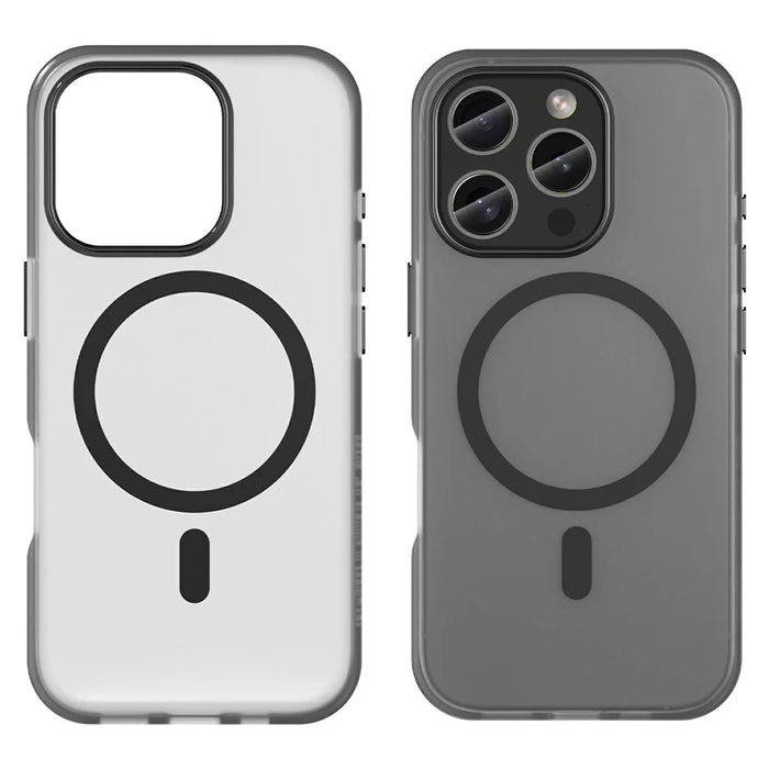 For iPhone 16 Pro Case Compatible with MagSafe TPU + PC Slim Matte Translucent Phone Cover - Black - 2