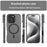 For iPhone 16 Pro Case Compatible with MagSafe TPU + PC Slim Matte Translucent Phone Cover - Black - 3