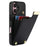 For iPhone 16 Case TPU+PU Leather Hardware Decor Phone Cover with Card Holder - Black - 1
