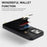 For iPhone 16 Pro Case TPU+PU Leather Hardware Decor Phone Cover with Card Holder - Black - 4