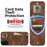 For iPhone 16 Case RFID Blocking Ring Kickstand Retro Leather+TPU Anti-fall Phone Cover - Brown - 4