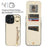 For iPhone 16 Pro Case RFID Blocking Ring Kickstand Retro Leather+TPU Anti-fall Phone Cover - Beige - 6