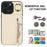 For iPhone 16 Pro Max Case RFID Blocking Ring Kickstand Retro Leather+TPU Anti-fall Phone Cover - Beige - 5