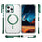 For iPhone 16 Pro Clear Phone Case with Lens Kickstand Cover Compatible with MagSafe - Green - 6