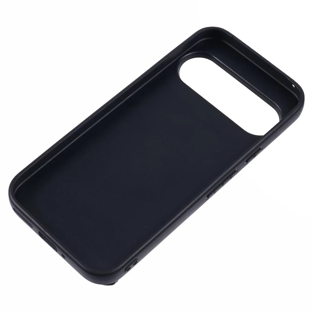 For Google Pixel 9 Pro  /  9 Phone Case Adhesive Card Bag Color Matching with Kickstand - Grey - 6