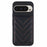 For Google Pixel 9 Pro  /  9 Phone Case Rhombus Adhesive Card Bag with Kickstand RFID Blocking - Black - 1
