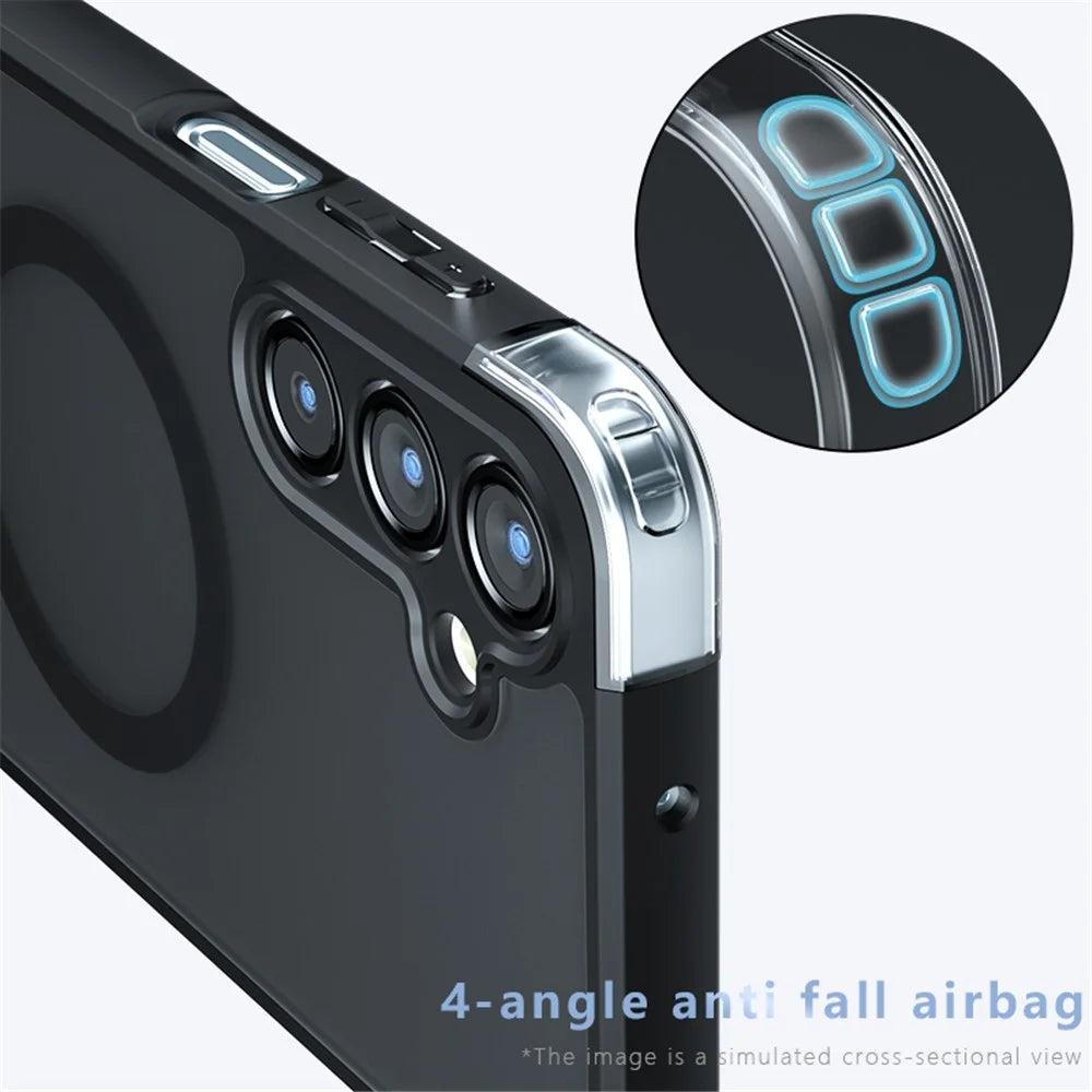 For Samsung Galaxy A16 5G / A16 4G Magnetic Case TPU+PC Matte Phone Cover - 6