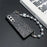 For Samsung Galaxy Z Fold6 5G Case Glitter Leather+PC Phone Cover with Beaded Strap - Black - 3