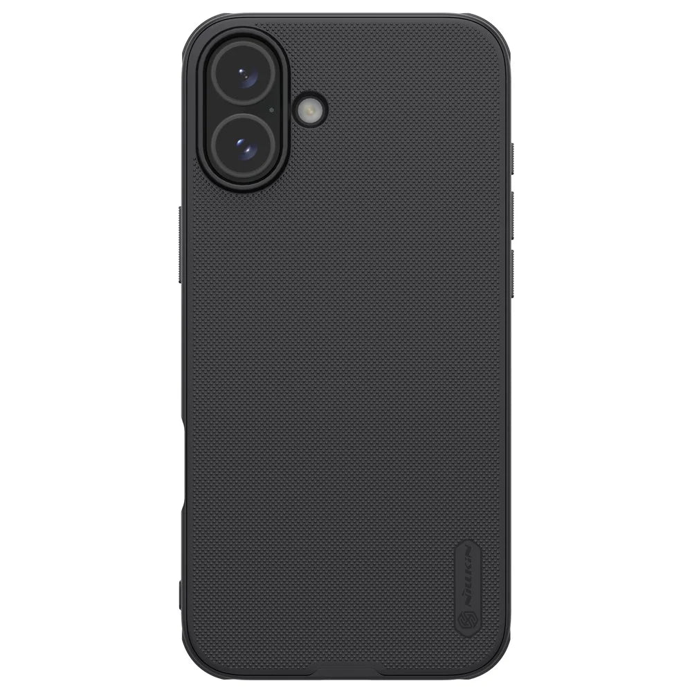 NILLKIN Frosted Shield Pro For iPhone 16 Case Matte PC+TPU Phone Cover - Black - 1