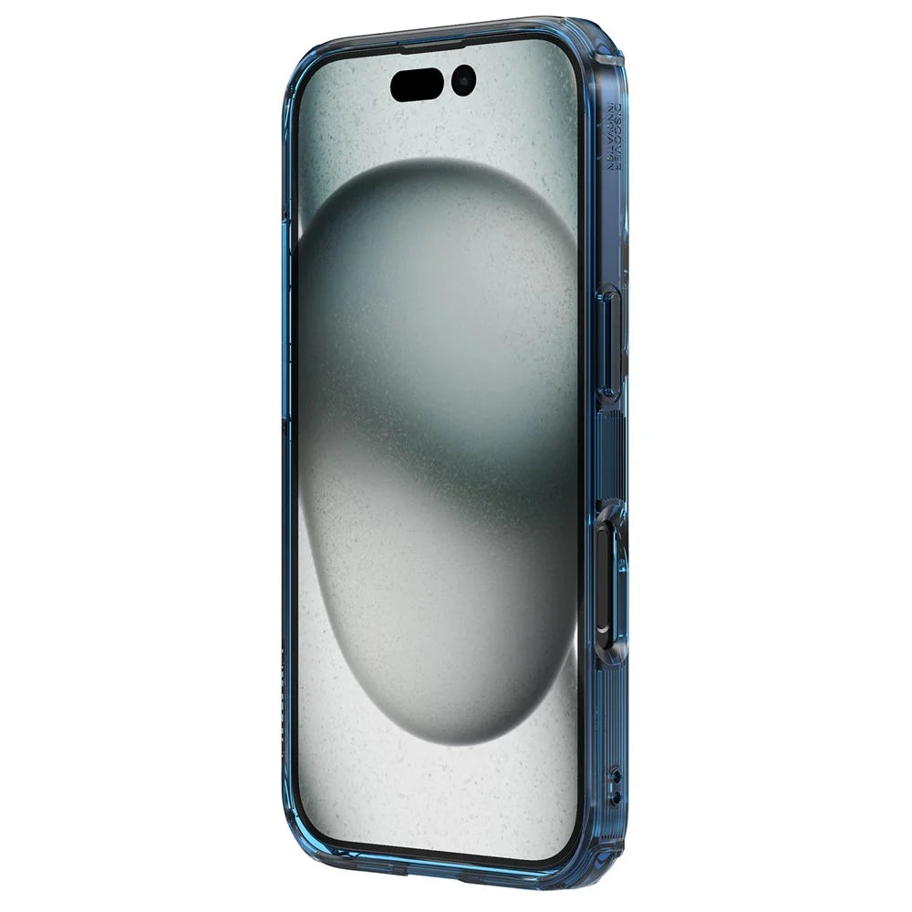NILLKIN Pro Series for iPhone 16 Plus Case TPU+PC Ultra Clear Phone Case - Blue - 5