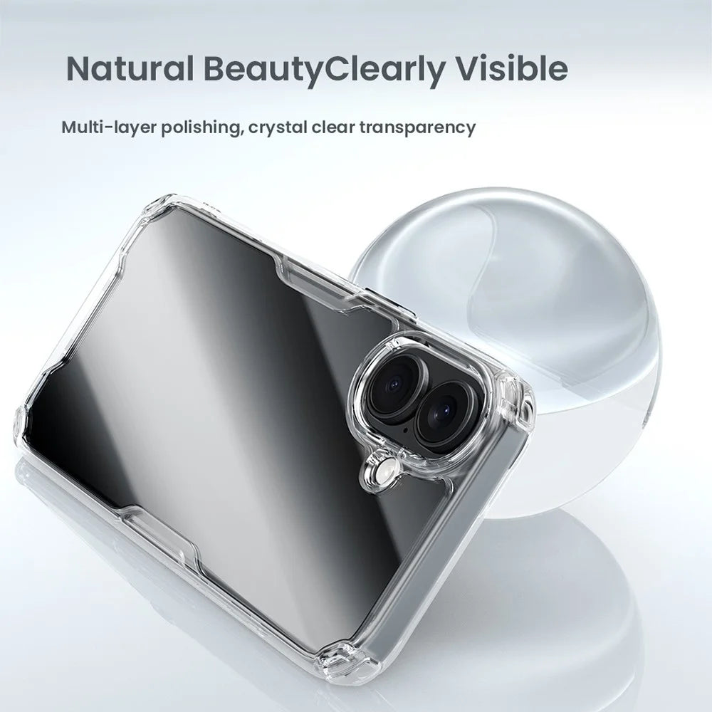 NILLKIN Pro Series for iPhone 16 Plus Case TPU+PC Ultra Clear Phone Case - Blue - 7