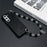 For Samsung Galaxy Z Fold6 5G Case Glitter Finish Leather+PC Phone Cover with Beaded Strap - Black - 1