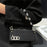 For Samsung Galaxy Z Fold6 5G Case Glitter Finish Leather+PC Phone Cover with Beaded Strap - Black - 6
